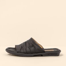 Dámské pantofle#N5932 WAX NAPPA BLACK / MAKISU