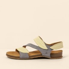 Dámské sandály PANGLAO#N5810S NOBUCK LAVADO DENIM-LIME/ PANGLAO