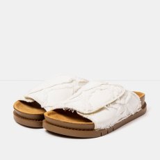 Unisex riflové pantofle KASSEL#2025S JEANS WHITE/ KASSEL