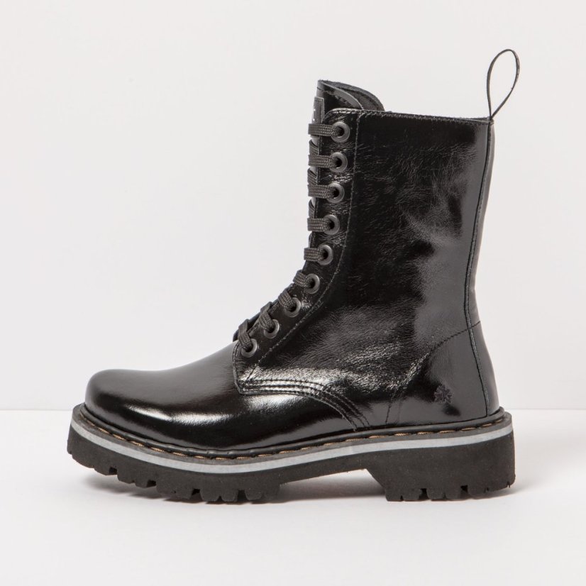 Kožené boty Glády#1167 NAPPA SHINNY BLACK / MARINA