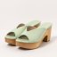 Elegantní dámské pantofle#S3274 NAPPA PASTEL GREEN/ ST.LAURENT SANDAL Elegantní dámské pantofle#S3274 NAPPA PASTEL GREEN/ ST.LAURENT SANDAL