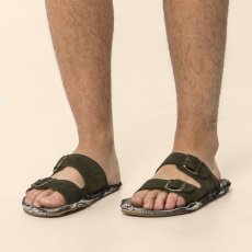 Veganské pantofle#N598 NOBUCK LAVADO KAKI/ RECYCLUS UNISEX Veganské pantofle#N598 NOBUCK LAVADO KAKI/ RECYCLUS UNISEX
