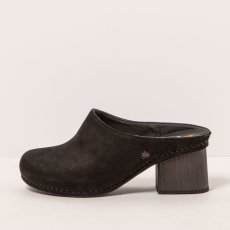 Pantofle na podpatku#1879 NOBUCK BLACK/ I WISH