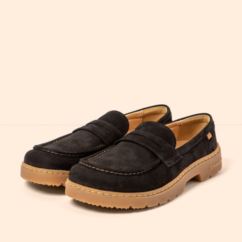 Barefoot mokasíny NÓMADA#N5239 NOBUCK BLACK / NOMADA