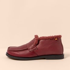 Vyšší polobotky#N5878S SOFT NAPPA BURDEOS / ARENISCA