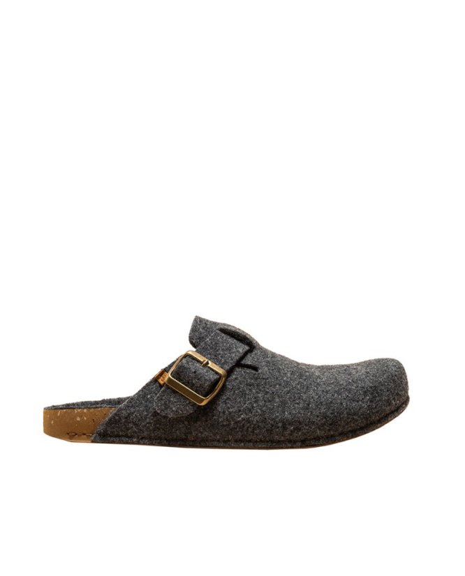 Vlněné pantofle#NA70 WOOL BLACK/HOME