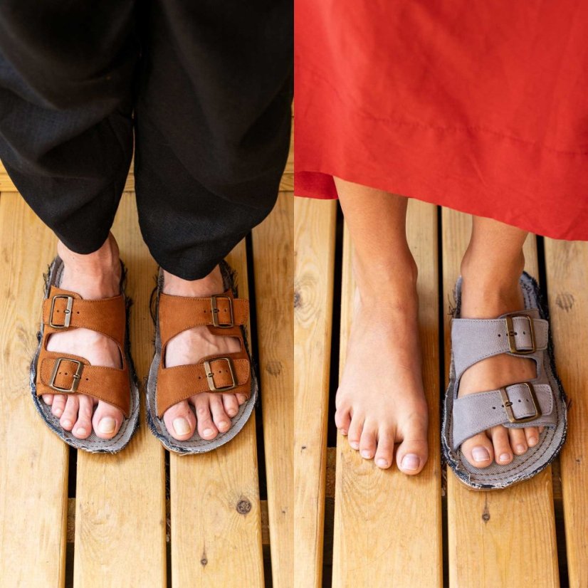 Veganské pantofle#N598 NOBUCK LAVADO BLACK/ RECYCLUS UNISEX