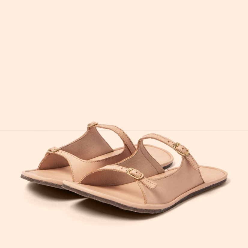 Dámské barefoot pantofle BARE#N5684 SOFT NAPPA SALMON/ BARE SANDALS
