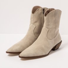 Elegantní kovbojské polokozačky#S3354 SILK SUEDE CREAM/ RUCHE Elegantní kovbojské polokozačky#S3354 SILK SUEDE CREAM/ RUCHE