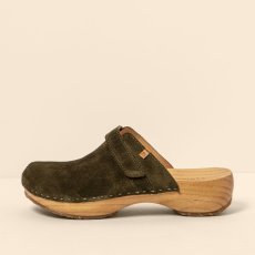 Dřevěné pantofle clogs#N5834 SILK SUEDE FOREST / SHOKUNIN Dřevěné pantofle clogs#N5834 SILK SUEDE FOREST / SHOKUNIN