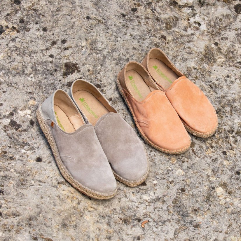 Semišové espadrilky#N677 SILK SUEDE-COTTON TOFFEE / CAMPOS