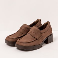 Dámské mokasíny na podpatku VARSOVIA#1283 NOBUCK BROWN / VARSOVIA