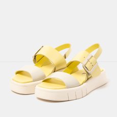 Dámské sandály na platformě MALAGA#1857 MULTI PALE YELLOW-CREAM/ MALAGA