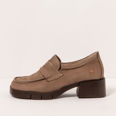 Dámské mokasíny na podpatku VARSOVIA#1283 NOBUCK TAUPE / VARSOVIA