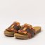 Dámské pantofle CRETA#0259 NAPPA MULTI BROWN
