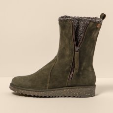 Polokozačky s kožíškem#N5633 SILK SUEDE FOREST / FELSEN