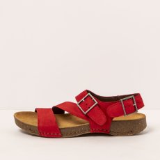 Kožené sandály#0999 NOBUCK RED/ I BREATHE