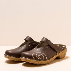 Dámské pantofle dřeváky#NG96 NATURAL GRAIN BROWN / YGGDRASIL