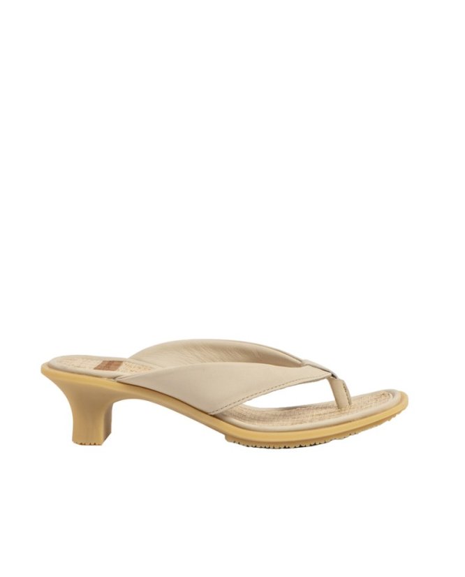 Pantofle na podpatku#N5991S WAX NAPPA CREAM / IGUSA