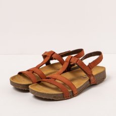 Dámské sandály#0946 NOBUCK DARK ORANGE/ I BREATHE