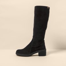 Vysoké kozačky na podpatku#N5663 SILK SUEDE BLACK / TICINO Vysoké kozačky na podpatku#N5663 SILK SUEDE BLACK / TICINO