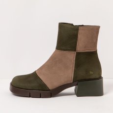 Kotníkové boty na podpadku#1285 MULTI KAKI-TAUPE / VARSOVIA Kotníkové boty na podpadku#1285 MULTI KAKI-TAUPE / VARSOVIA
