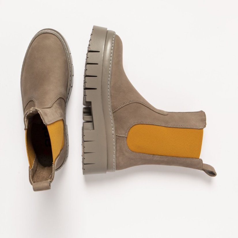 Chelsea boty#1954 NOBUCK TAUPE-SKIMO/AMBERES