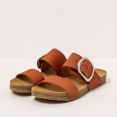Dámské sandály#0175 NOBUCK DARK ORANGE/ CRETA