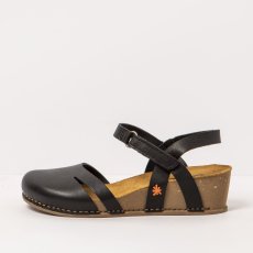 Dámské sandály na klínku I LIVE#1931 NAPPA BLACK/ I LIVE