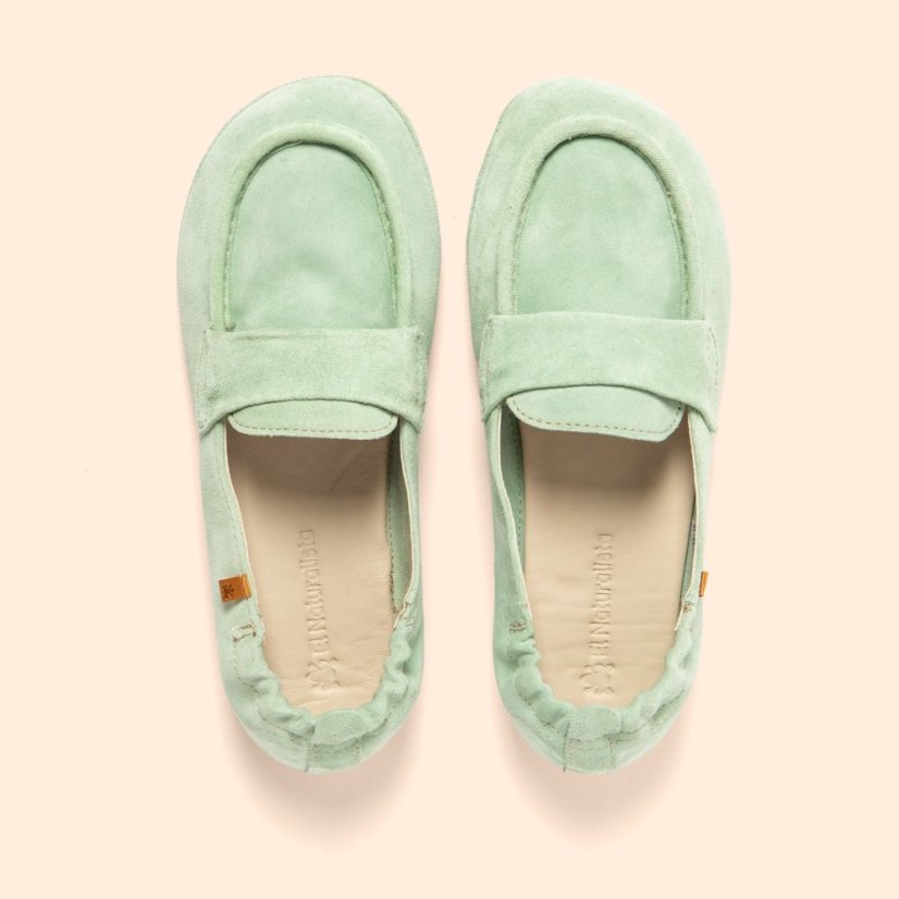 Barefoot mokasíny sandály ESSENCE#N5822S SILK SUEDE MENTA/ ESSENCE