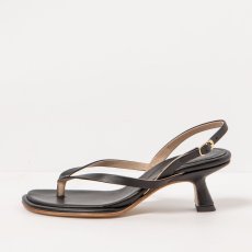Luxusní sandály na podpatku#S3166 NAPPA BLACK/ GLERA