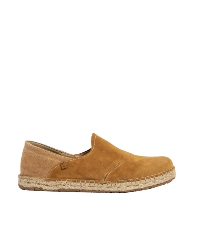 Semišové espadrilky#N677 SILK SUEDE-COTTON TOFFEE / CAMPOS