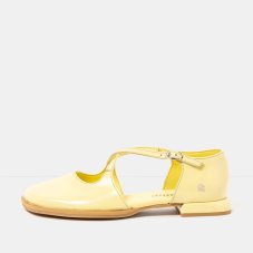 Dámské elegantní sandály BERGAMO#2002 NAPPA SHINNY PALE YELLOW / BERGAMO