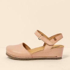 Sandály na klínku#N5850 SOFT NAPPA SALMON / PICUAL