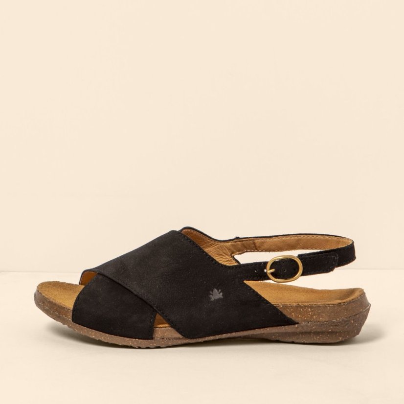 Dámské pantofle WAKATAUA#N5558 NOBUCK LAVADO BLACK / WAKATAUA