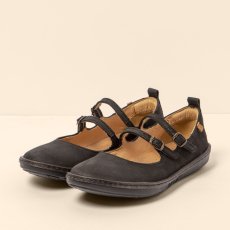 Baleríny Mary Jane#N5348 PLEASANT BLACK/ CORAL