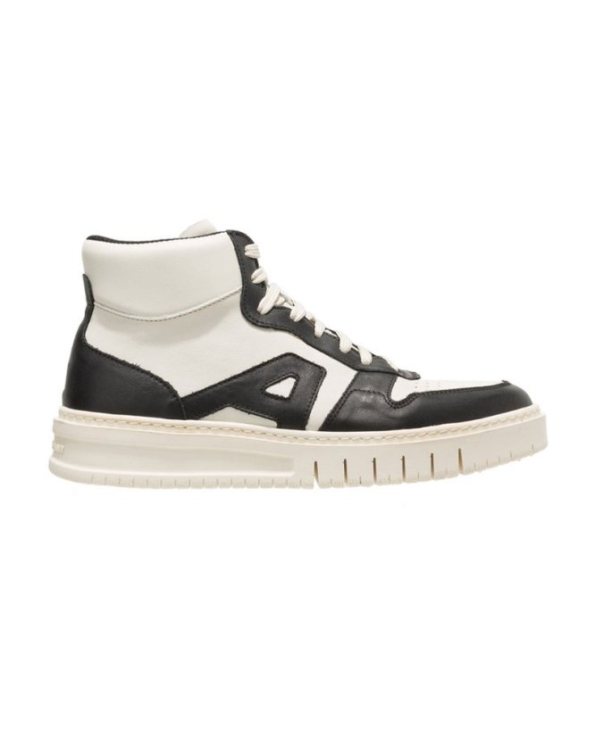 Kotníkové tenisky#1778 NAPPA BLACK-CREAM/BELLEVILLE