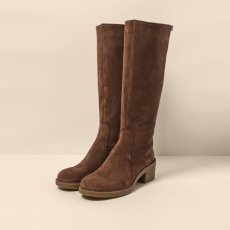 Vysoké kozačky na podpatku#N5663 SILK SUEDE CHOCOLATE / TICINO Vysoké kozačky na podpatku#N5663 SILK SUEDE CHOCOLATE / TICINO