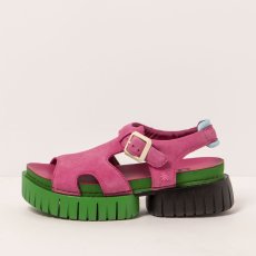 Dámské sandály na platformě MADEIRA#1882 NOBUCK PINK/ MADEIRA