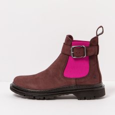 Kotníkové boty#1892 NOBUCK BURDEOS-FUCSIA/ BIRMINGHAM