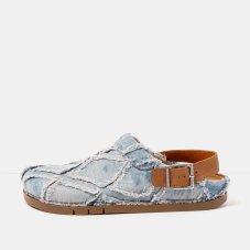 Unisex riflové pantofle KASSEL#2024S JEANS DENIM-CUERO / KASSEL
