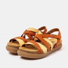 Dámské barevné sandály RHODES#1714 MULTI DARK ORANGE-HONEY /RHODES