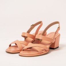 Luxusní sandály s podpatkem#S3173 NAPPA PEACH PINK/ FABER