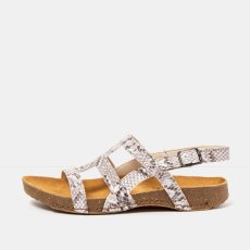 Dámské kožené sandály I BREATHE#1138S SNAKE WHITE/ I BREATHE