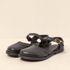 Sandály s uzavřenou špičkou ARENISCA#N5874 SOFT NAPPA BLACK/ ARENISCA