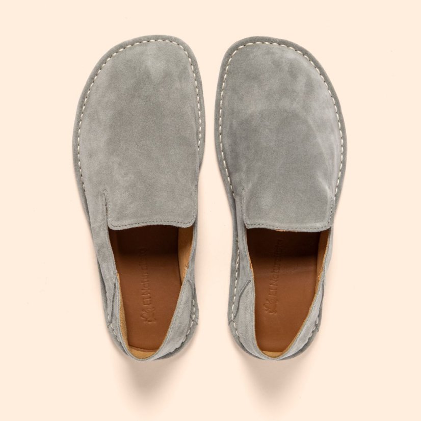 Barefoot mokasíny CRISOL#N5976 SILK SUEDE BLUE/ CRISOL