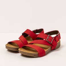 Kožené sandály#0999 NOBUCK RED/ I BREATHE