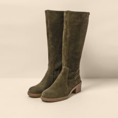 Vysoké kozačky na podpatku#N5663 SILK SUEDE FOREST / TICINO