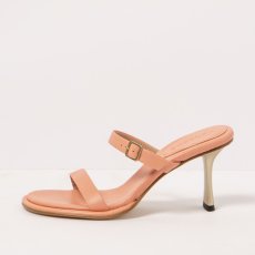 Elegantní pantofle na podpatku#S3194 NAPPA PEACH PINK/ ALBANA