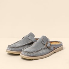 Pantofle nazouváky#N5965 SILK SUEDE BLUE/PLANTAE Pantofle nazouváky#N5965 SILK SUEDE BLUE/PLANTAE